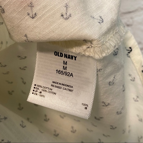 NWOT Old Navy Anchor Print Button Down - Picture 5 of 8